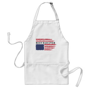 Best Dad Ever American Flag Standard Apron