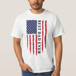 Best Dad Ever American Flag T-Shirt