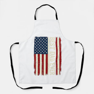 Best Dad Ever American Flag Vintage Vector Shirt_1 Apron
