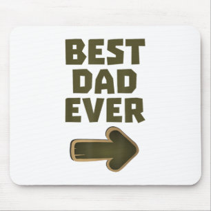 Best Dad Ever Arrow Graphic Logo Mouse Pad