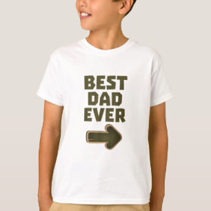 Best Dad Ever Arrow Graphic Logo T-Shirt