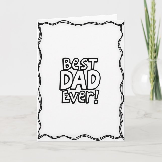 Best Dad Ever Art Card (Front)