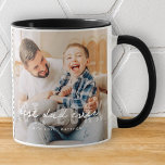 Best Dad Ever Athletic Modern Photo Father's Day Mug<br><div class="desc">This simple and modern design is composed of serif and cursive typography and add a custom photo</div>