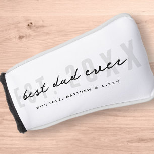 Best Dad Ever Athletic Modern Preppy Father's Day Golf Head Cover