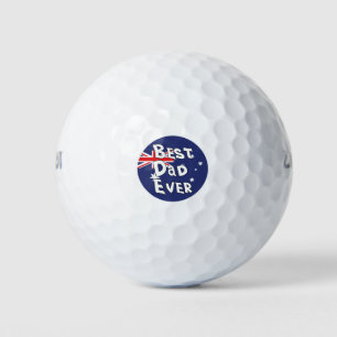 Best Dad Ever Australia Flag Golf Balls