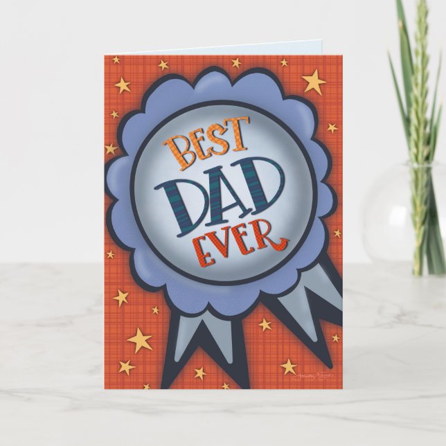 Best Dad Ever Award Funny Inspirivity Card (Front)