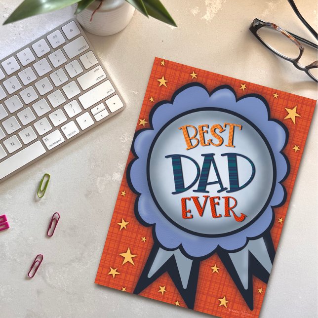 Best Dad Ever Award Funny Inspirivity Card (Creator Uploaded)