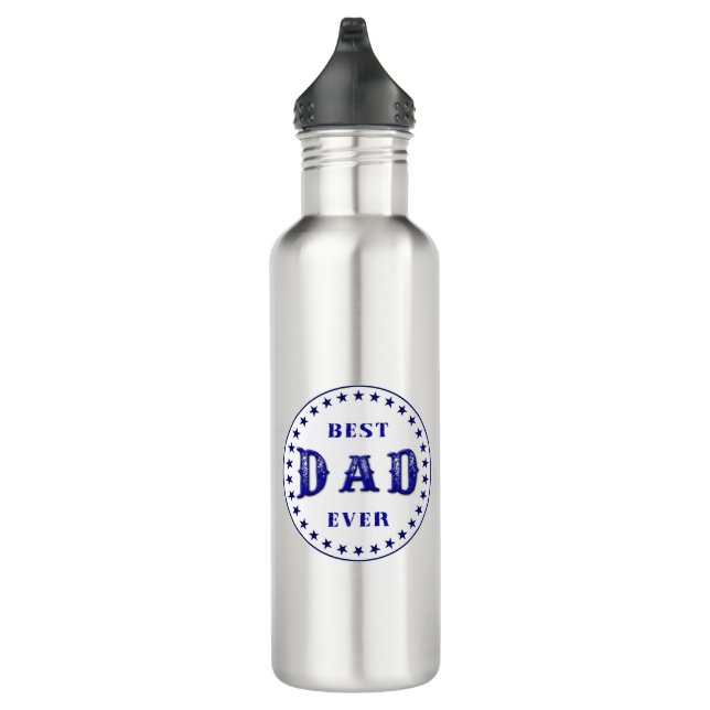 Best DAD Ever Badge Logo Design 710 Ml Water Bottle (Right)