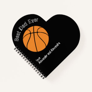Best Dad Ever Basketball Distressed text Planner Notebook