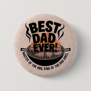 Best Dad Ever BBQ Design – King of the Grill 6 Cm Round Badge