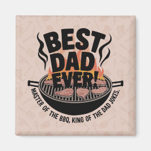 Best Dad Ever BBQ Design – King of the Grill Magnet