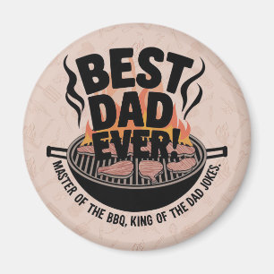 Best Dad Ever BBQ Design – King of the Grill Magnet