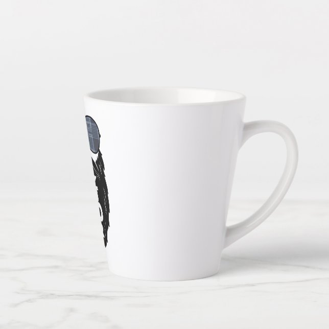 Best Dad ever beard bearded Dad sunglasses black Latte Mug (Right)