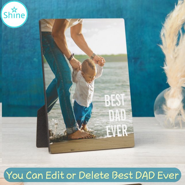 Best Dad Ever Best Father Ever custom photo Plaque (Creator Uploaded)