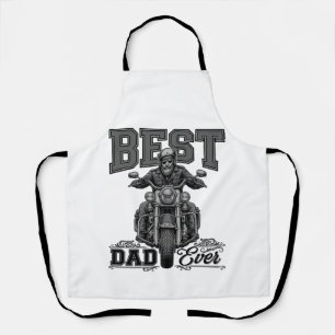 Best Dad Ever Biker Vintage Engraving T-Shirt_1 Apron