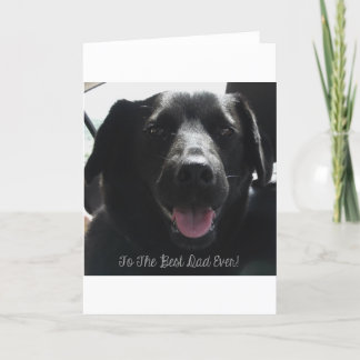 Best Dad Ever Black Dog Design Card