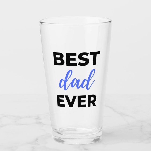 Best Dad Ever Black Glass (Front)