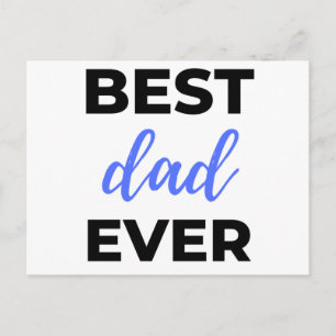 Best Dad Ever Black Holiday Postcard