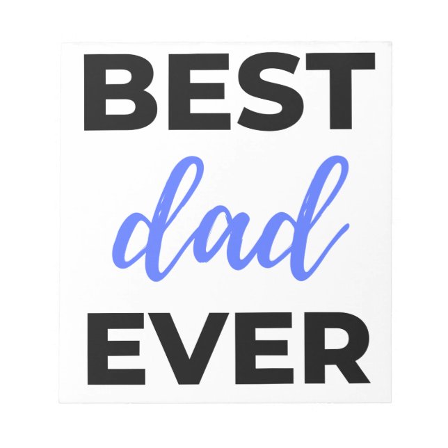 Best Dad Ever Black Notepad (Front)