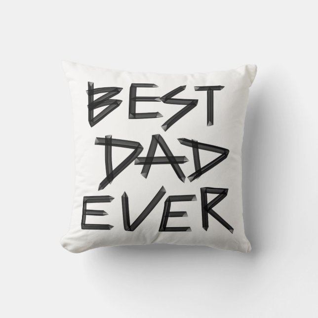 Best Dad Ever Black Paints (Customisable Colour) Cushion (Front)