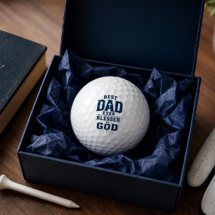 Best Dad Ever Blessed by God Christian Gift Golf Balls