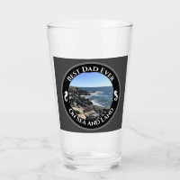 Best Dad Ever Blue Atlantic Ocean Rocky Seashore