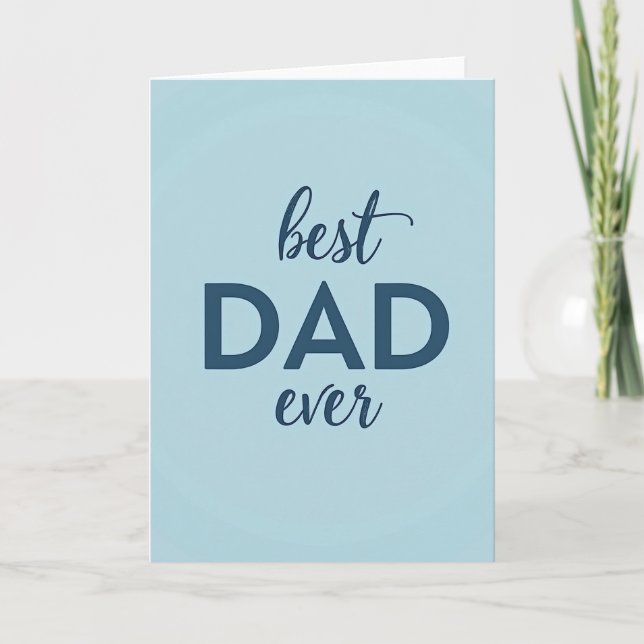 Best Dad Ever Blue Card (Front)