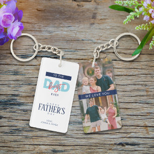 Best Dad Ever Blue Fathers Day Key Ring