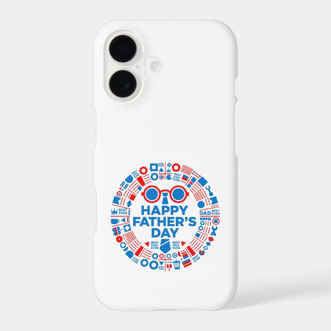 Best Dad Ever Blue Red Graphic Gift for Dad (Back)
