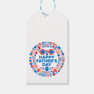 Best Dad Ever Blue Red Graphic Gift for Dad Tags