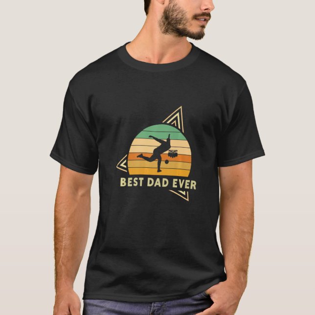 Best Dad Ever Bowling Bowling Player Bowler Premiu T-Shirt (Front)