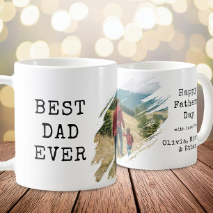 Best Dad Ever Brush Stroke Photo Coffee Mug