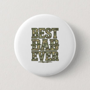 Best Dad Ever Camo Vintage Engraving Design_1 6 Cm Round Badge