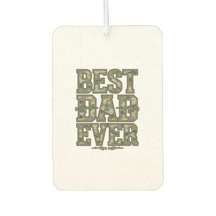 Best Dad Ever Camo Vintage Engraving Design_1 Car Air Freshener