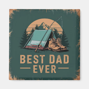 Best Dad Ever Camping Design Magnet