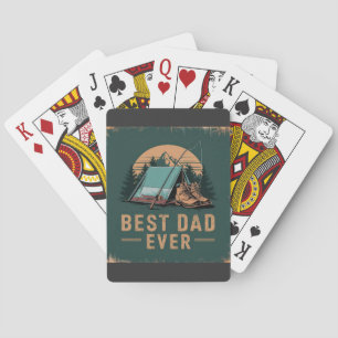 Best Dad Ever Camping Design Playing Cards
