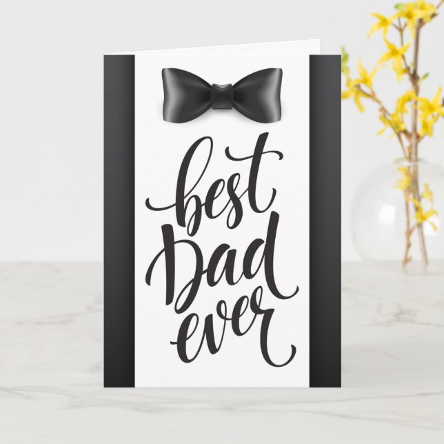 Best Dad Ever Card (Yellow Flower)