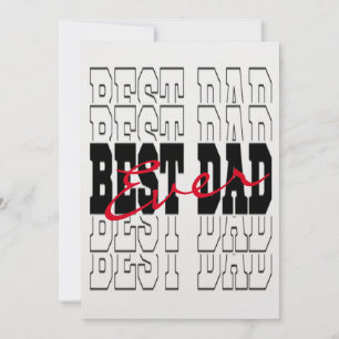 Best Dad Ever Card, Personalised Father's Day Card