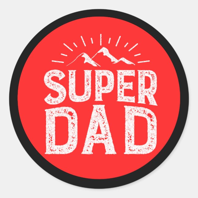 Best Dad Ever Classic Round Sticker (Front)