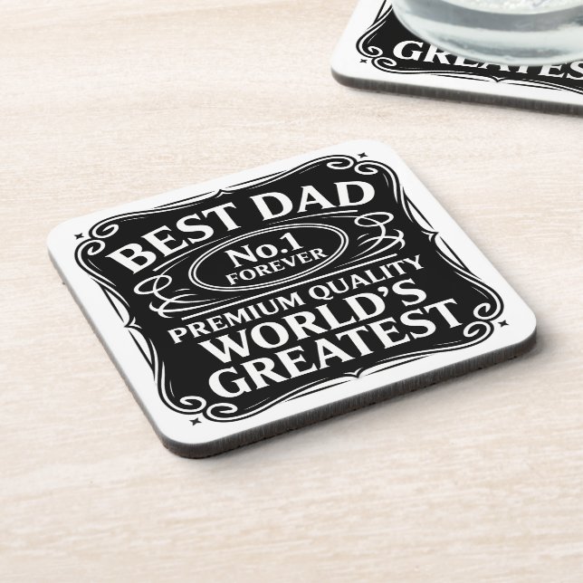 Best Dad Ever Coaster (Left Side)