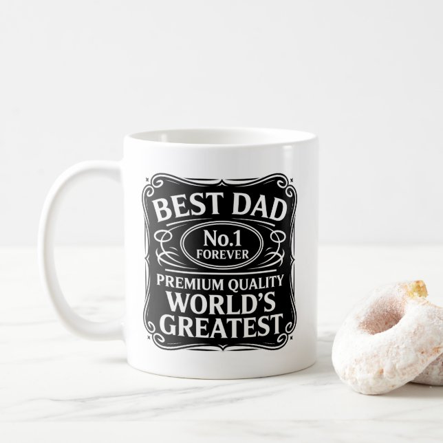 Best Dad Ever Coffee Mug (With Donut)