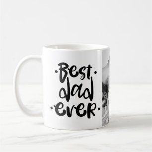 Best Dad Ever Cool Black Script Photo Father's Day Coffee Mug