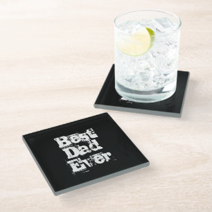 Best Dad Ever Cool  Glass Coaster