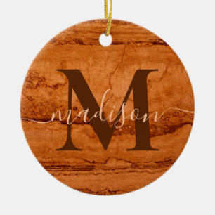 Best Dad ever, Copper Canyon Granite, amber gold  Ceramic Ornament