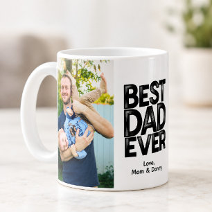 Best Dad Ever Custom 2-Sided Photo Coffee Mug