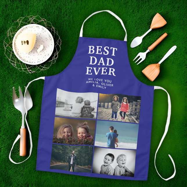 Best Dad Ever Custom 6 Photo Collage  Apron (Creator Uploaded)
