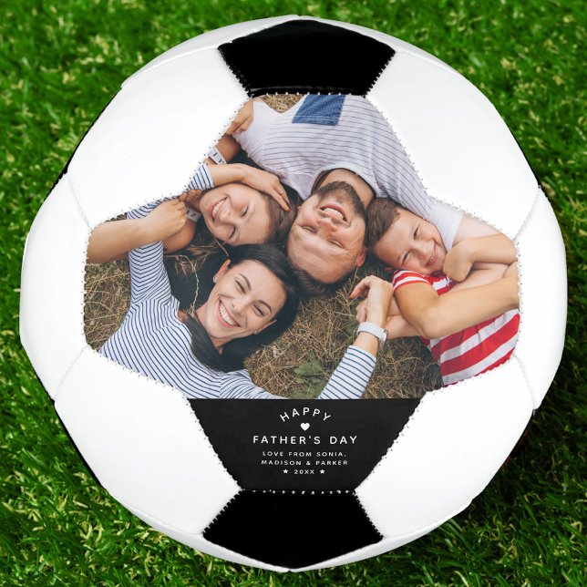 Best Dad Ever Custom Cool Photo Fathers Day Soccer Ball (Creator Uploaded)