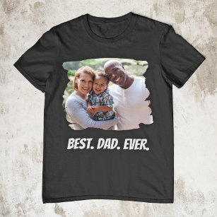 Best Dad Ever Custom Family Photo Father's Day T-Shirt