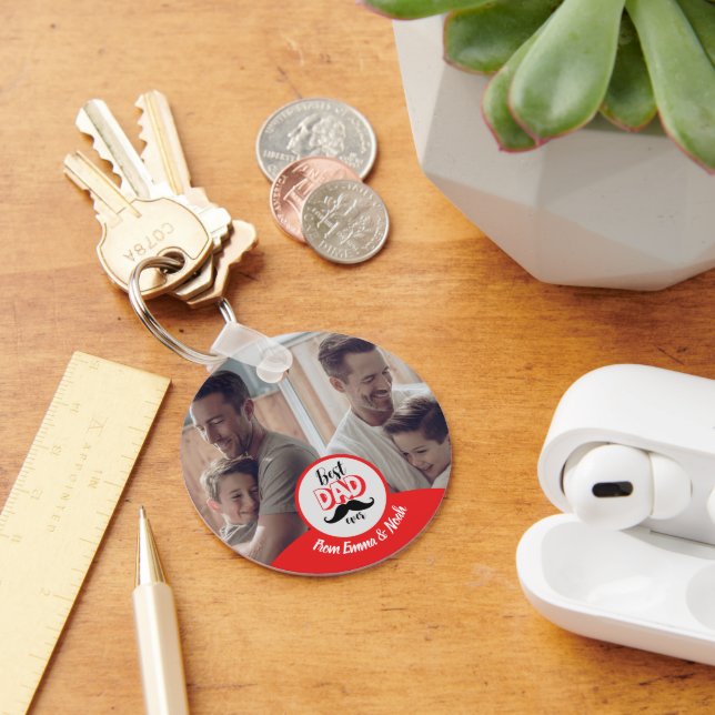 Best Dad Ever Custom Father's Day Gift Key Ring (Desk)