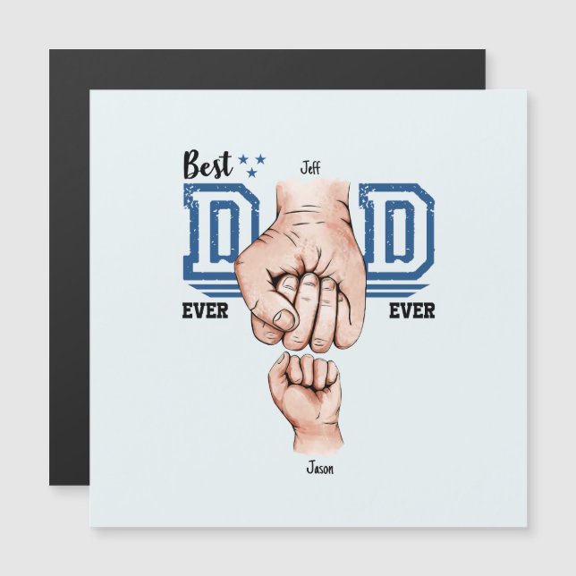 Best Dad Ever Custom Fist Bump - One Kid (Front/Back)